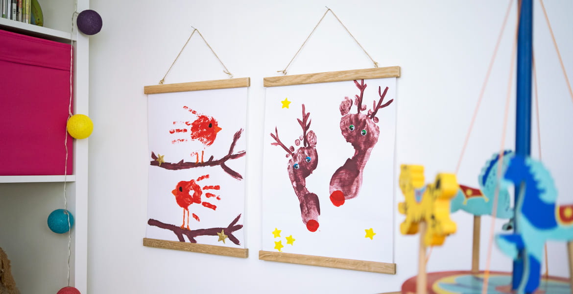 Weihnachtliche Bastelideen für Kinder: DIY-Poster